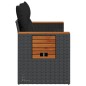 vidaXL Gartensofa mit Kissen 2-Sitzer Schwarz Poly Rattan vidaXL Gartensofa mit Kissen 2-Sitzer Schwarz Poly Rattan