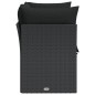 vidaXL Gartensofa mit Kissen 2-Sitzer Schwarz Poly Rattan vidaXL Gartensofa mit Kissen 2-Sitzer Schwarz Poly Rattan