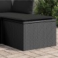 vidaXL Gartenhocker mit Kissen Schwarz 55x55x37 cm Poly Rattan vidaXL Gartenhocker mit Kissen Schwarz 55x55x37 cm Poly Rattan