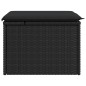vidaXL Gartenhocker mit Kissen Schwarz 55x55x37 cm Poly Rattan vidaXL Gartenhocker mit Kissen Schwarz 55x55x37 cm Poly Rattan