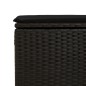 vidaXL Gartenhocker mit Kissen Schwarz 55x55x37 cm Poly Rattan vidaXL Gartenhocker mit Kissen Schwarz 55x55x37 cm Poly Rattan