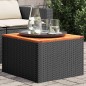 vidaXL Gartentisch Schwarz 55x55x37 cm Poly Rattan und Akazienholz vidaXL Gartentisch Schwarz 55x55x37 cm Poly Rattan und Akazienholz