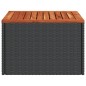vidaXL Gartentisch Schwarz 55x55x37 cm Poly Rattan und Akazienholz vidaXL Gartentisch Schwarz 55x55x37 cm Poly Rattan und Akazienholz