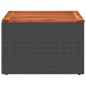 vidaXL Gartentisch Schwarz 55x55x37 cm Poly Rattan und Akazienholz vidaXL Gartentisch Schwarz 55x55x37 cm Poly Rattan und Akazienholz