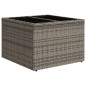 vidaXL Gartentisch mit Glasplatte Grau 55x55x37 cm Poly Rattan vidaXL Gartentisch mit Glasplatte Grau 55x55x37 cm Poly Rattan