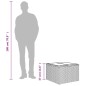 vidaXL Gartentisch mit Glasplatte Grau 55x55x37 cm Poly Rattan vidaXL Gartentisch mit Glasplatte Grau 55x55x37 cm Poly Rattan