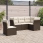 vidaXL 5-tlg. Garten-Sofagarnitur mit Kissen Braun Poly Rattan vidaXL 5-tlg. Garten-Sofagarnitur mit Kissen Braun Poly Rattan