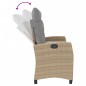 vidaXL Gartenbank Verstellbar mit Kissen Beige Poly Rattan vidaXL Gartenbank Verstellbar mit Kissen Beige Poly Rattan