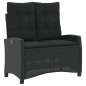 vidaXL Gartenbank Verstellbar mit Kissen Schwarz Poly Rattan vidaXL Gartenbank Verstellbar mit Kissen Schwarz Poly Rattan