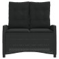 vidaXL Gartenbank Verstellbar mit Kissen Schwarz Poly Rattan vidaXL Gartenbank Verstellbar mit Kissen Schwarz Poly Rattan