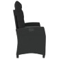 vidaXL Gartenbank Verstellbar mit Kissen Schwarz Poly Rattan vidaXL Gartenbank Verstellbar mit Kissen Schwarz Poly Rattan