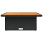 vidaXL Gartentisch Schwarz 110x110x71 cm Poly Rattan und Akazienholz vidaXL Gartentisch Schwarz 110x110x71 cm Poly Rattan und Akazienholz