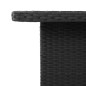 vidaXL Gartentisch Schwarz 110x110x71 cm Poly Rattan und Akazienholz vidaXL Gartentisch Schwarz 110x110x71 cm Poly Rattan und Akazienholz
