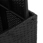 vidaXL Gartentisch Schwarz 110x110x71 cm Poly Rattan und Akazienholz vidaXL Gartentisch Schwarz 110x110x71 cm Poly Rattan und Akazienholz