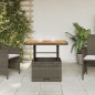 vidaXL Gartentisch Grau 80x80x71 cm Poly Rattan und Akazienholz vidaXL Gartentisch Grau 80x80x71 cm Poly Rattan und Akazienholz