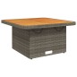 vidaXL Gartentisch Grau 80x80x71 cm Poly Rattan und Akazienholz vidaXL Gartentisch Grau 80x80x71 cm Poly Rattan und Akazienholz