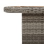 vidaXL Gartentisch Grau 80x80x71 cm Poly Rattan und Akazienholz vidaXL Gartentisch Grau 80x80x71 cm Poly Rattan und Akazienholz