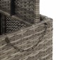 vidaXL Gartentisch Grau 80x80x71 cm Poly Rattan und Akazienholz vidaXL Gartentisch Grau 80x80x71 cm Poly Rattan und Akazienholz