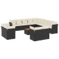 vidaXL 14-tlg. Garten-Sofagarnitur mit Kissen Schwarz Poly Rattan vidaXL 14-tlg. Garten-Sofagarnitur mit Kissen Schwarz Poly Rattan