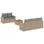 vidaXL 6-tlg. Garten-Sofagarnitur mit Kissen Beige Poly Rattan vidaXL 6-tlg. Garten-Sofagarnitur mit Kissen Beige Poly Rattan