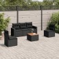 vidaXL 6-tlg. Garten-Sofagarnitur mit Kissen Schwarz Poly Rattan vidaXL 6-tlg. Garten-Sofagarnitur mit Kissen Schwarz Poly Rattan