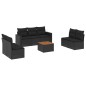 vidaXL 8-tlg. Garten-Sofagarnitur mit Kissen Schwarz Poly Rattan vidaXL 8-tlg. Garten-Sofagarnitur mit Kissen Schwarz Poly Rattan