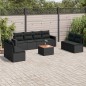 vidaXL 9-tlg. Garten-Sofagarnitur mit Kissen Schwarz Poly Rattan vidaXL 9-tlg. Garten-Sofagarnitur mit Kissen Schwarz Poly Rattan