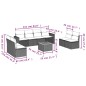 vidaXL 9-tlg. Garten-Sofagarnitur mit Kissen Schwarz Poly Rattan vidaXL 9-tlg. Garten-Sofagarnitur mit Kissen Schwarz Poly Rattan
