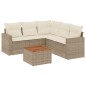 vidaXL 6-tlg. Garten-Sofagarnitur mit Kissen Beige Poly Rattan vidaXL 6-tlg. Garten-Sofagarnitur mit Kissen Beige Poly Rattan