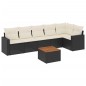 vidaXL 7-tlg. Garten-Sofagarnitur mit Kissen Schwarz Poly Rattan vidaXL 7-tlg. Garten-Sofagarnitur mit Kissen Schwarz Poly Rattan