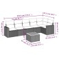 vidaXL 7-tlg. Garten-Sofagarnitur mit Kissen Schwarz Poly Rattan vidaXL 7-tlg. Garten-Sofagarnitur mit Kissen Schwarz Poly Rattan