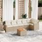 vidaXL 7-tlg. Garten-Sofagarnitur mit Kissen Beige Poly Rattan vidaXL 7-tlg. Garten-Sofagarnitur mit Kissen Beige Poly Rattan