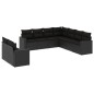 vidaXL 9-tlg. Garten-Sofagarnitur mit Kissen Schwarz Poly Rattan vidaXL 9-tlg. Garten-Sofagarnitur mit Kissen Schwarz Poly Rattan