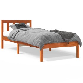 vidaXL Massivholzbett Wachsbraun 75x190 cm Kiefer