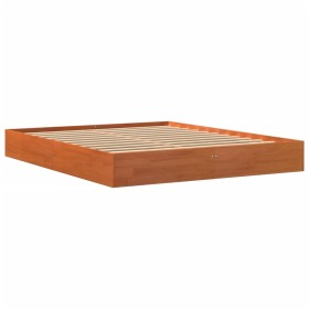 vidaXL Massivholzbett Wachsbraun 150x200 cm Kiefer
