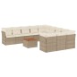 vidaXL 12-tlg. Garten-Sofagarnitur mit Kissen Beige Poly Rattan vidaXL 12-tlg. Garten-Sofagarnitur mit Kissen Beige Poly Rattan