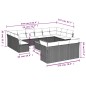vidaXL 14-tlg. Garten-Sofagarnitur mit Kissen Schwarz Poly Rattan vidaXL 14-tlg. Garten-Sofagarnitur mit Kissen Schwarz Poly Rattan