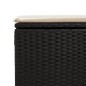 vidaXL Gartenhocker mit Kissen Schwarz 55x55x37 cm Poly Rattan vidaXL Gartenhocker mit Kissen Schwarz 55x55x37 cm Poly Rattan