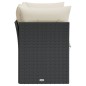 vidaXL Gartensofa mit Kissen 2-Sitzer Schwarz Poly Rattan vidaXL Gartensofa mit Kissen 2-Sitzer Schwarz Poly Rattan