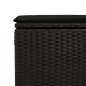 vidaXL Gartenhocker mit Kissen Schwarz 55x55x37 cm Poly Rattan vidaXL Gartenhocker mit Kissen Schwarz 55x55x37 cm Poly Rattan