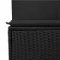 vidaXL Gartensofa mit Kissen 4-Sitzer Schwarz Poly Rattan vidaXL Gartensofa mit Kissen 4-Sitzer Schwarz Poly Rattan