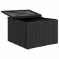 vidaXL Gartenhocker mit Kissen Schwarz 55x55x37 cm Poly Rattan vidaXL Gartenhocker mit Kissen Schwarz 55x55x37 cm Poly Rattan