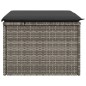 vidaXL Gartenhocker mit Kissen Grau 55x55x37 cm Poly Rattan vidaXL Gartenhocker mit Kissen Grau 55x55x37 cm Poly Rattan