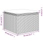 vidaXL Gartenhocker mit Kissen Grau 55x55x37 cm Poly Rattan vidaXL Gartenhocker mit Kissen Grau 55x55x37 cm Poly Rattan