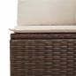 vidaXL Gartensofa ohne Armlehnen mit Kissen Braun Poly Rattan vidaXL Gartensofa ohne Armlehnen mit Kissen Braun Poly Rattan