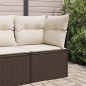 vidaXL Garten-Ecksofa mit Kissen Braun Poly Rattan vidaXL Garten-Ecksofa mit Kissen Braun Poly Rattan