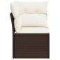 vidaXL Garten-Ecksofa mit Kissen Braun Poly Rattan vidaXL Garten-Ecksofa mit Kissen Braun Poly Rattan