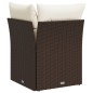 vidaXL Garten-Ecksofa mit Kissen Braun Poly Rattan vidaXL Garten-Ecksofa mit Kissen Braun Poly Rattan