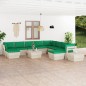 12-tlg. Garten-Sofagarnitur aus Paletten mit Kissen Fichtenholz 12-tlg. Garten-Sofagarnitur aus Paletten mit Kissen Fichtenholz