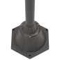 vidaXL Garten-Pollerleuchte E27 220 cm Aluminium 2-Laterne Bronze vidaXL Garten-Pollerleuchte E27 220 cm Aluminium 2-Laterne Bronze